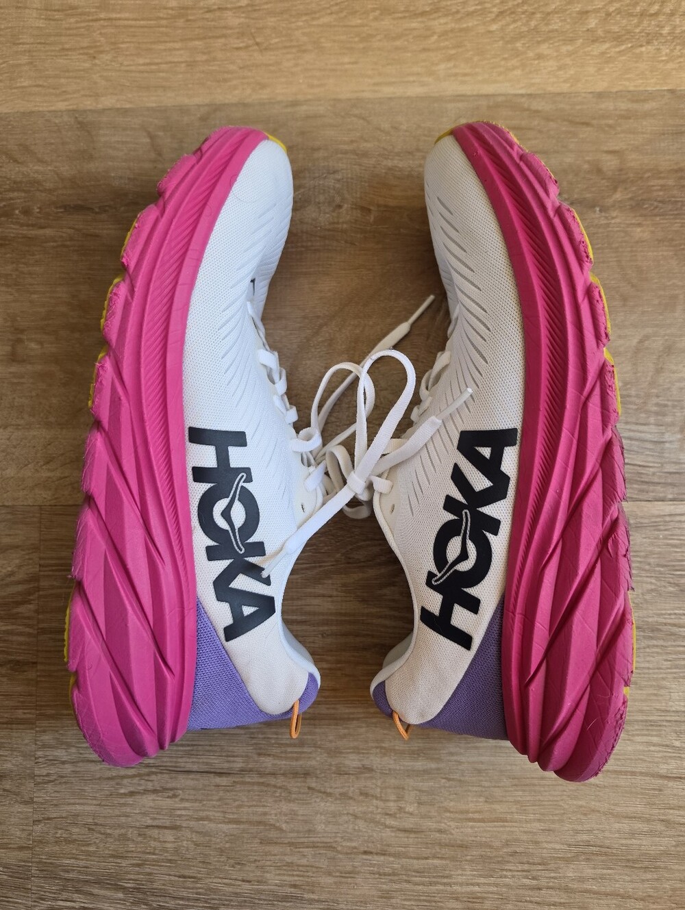 HOKA Women's Rincon 3 in the Blanc De Blanc / Eggnog Size 9B